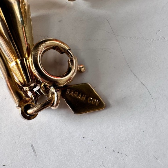 Vintage Sarah Coventry Goldtone Charm Bracelet 7.5" - Picture 6 of 13